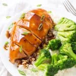 This Easy Baked Teriyaki Chicken is the perfect weeknight meal! Juicy and tender chicken breasts are baked in this incredible homemade teriyaki sauce. So simple and incredibly flavorful! 