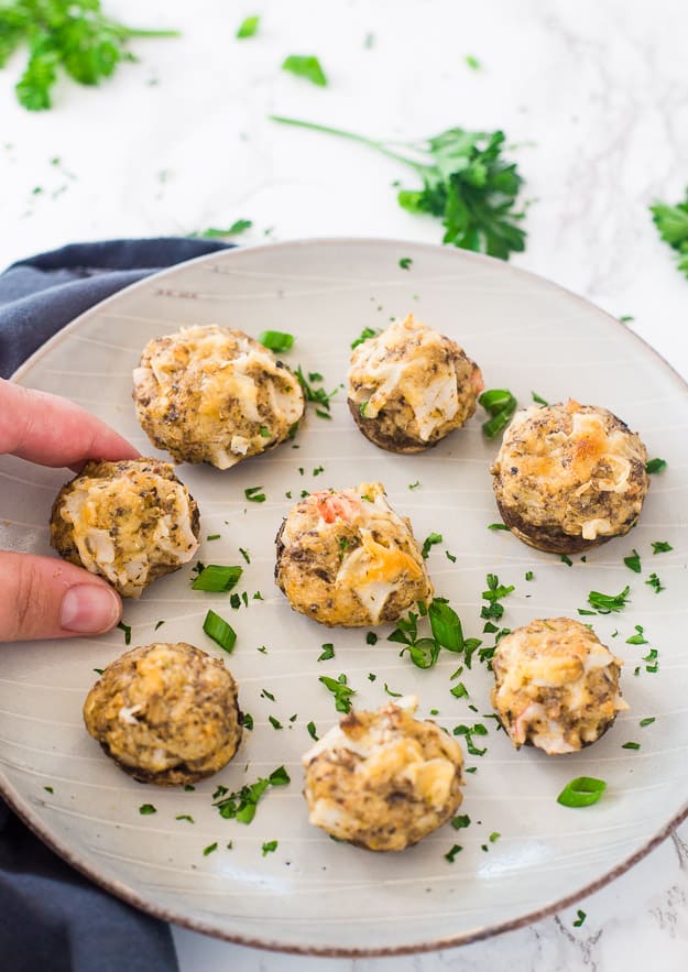 Crab Stuffed Mushrooms - Gal on a Mission