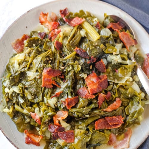 Collard Greens with Bacon Gal on a Mission